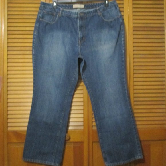 Venezia jeans Rigid Bootcut denim blue jeans with stretch like new size 26W - Picture 1 of 7